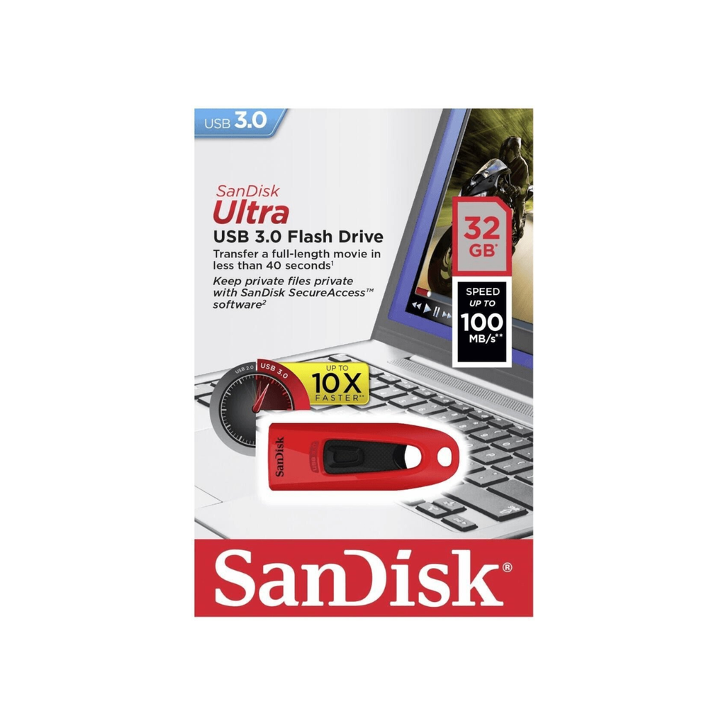Sandisk Cruzer Ultra - USB-stick - USB 3.0A - 32GB